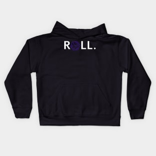 Roll. RPG Shirt white and purple Kids Hoodie